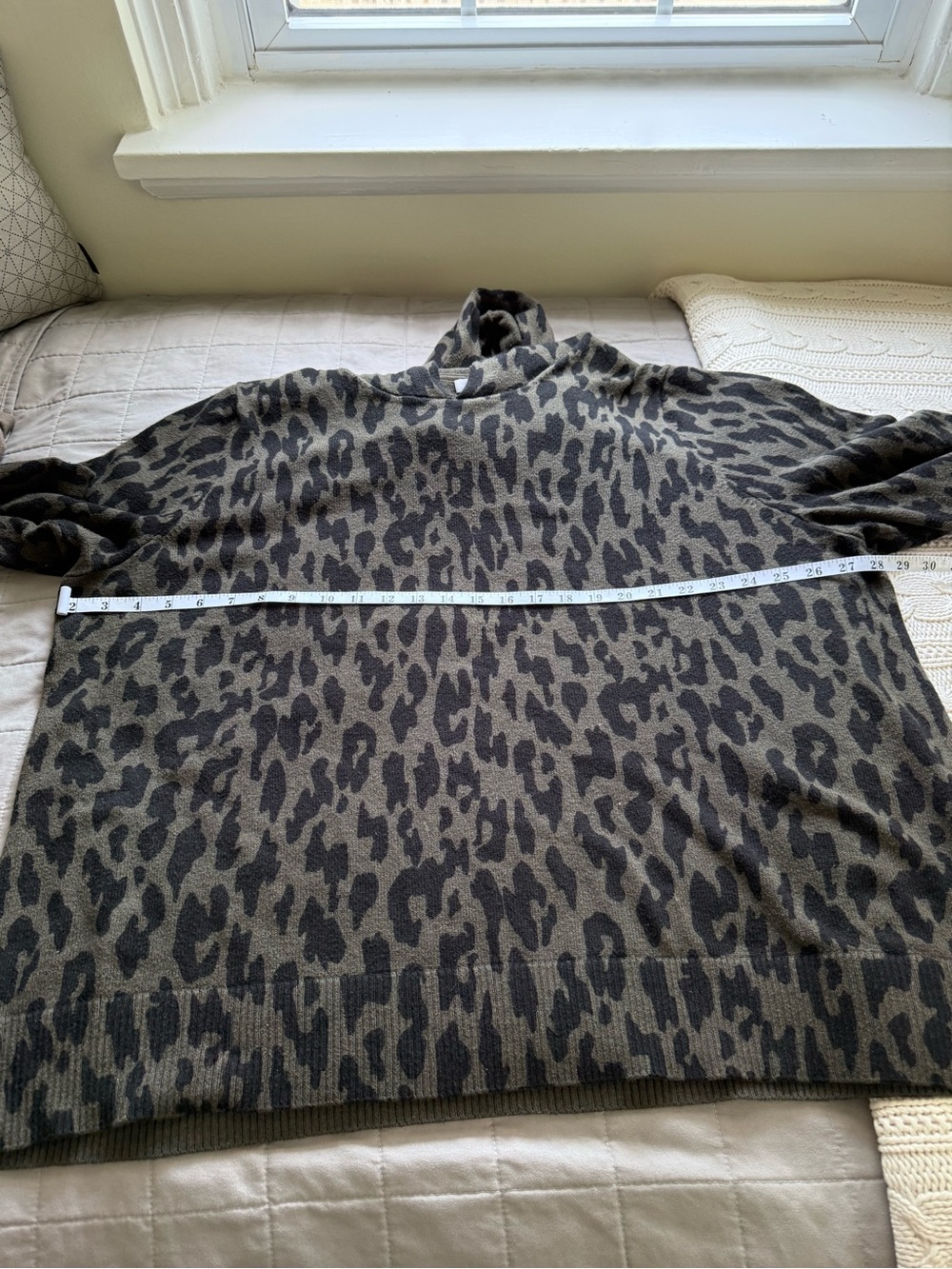 J. Jill Black Leopard-Print Hoodie Sweater - 2X - Picture 6 of 13